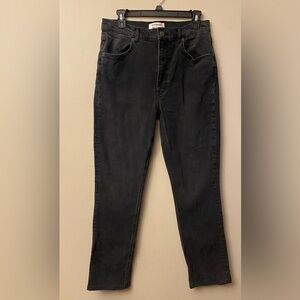 Reformation Erie Black Straight Leg Jeans